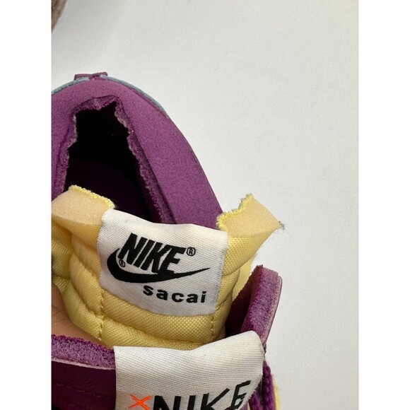 Nike x Sacai Blazer Low Magenta Blue Yellow Men’s Size 9 Collab Sneaker - Picture 12 of 13